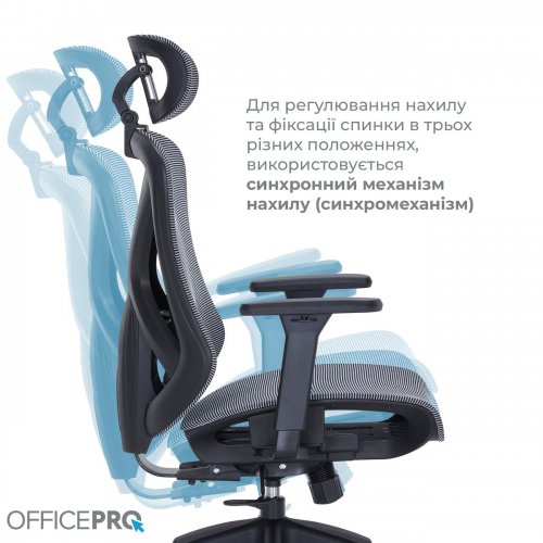 Купить Офисное кресло OfficePro Atlas OC630 (OC630-B-DG-DG) Black/Dark Gray - цена в Харькове, Киеве, Днепре, Одессе
в интернет-магазине Telemart фото