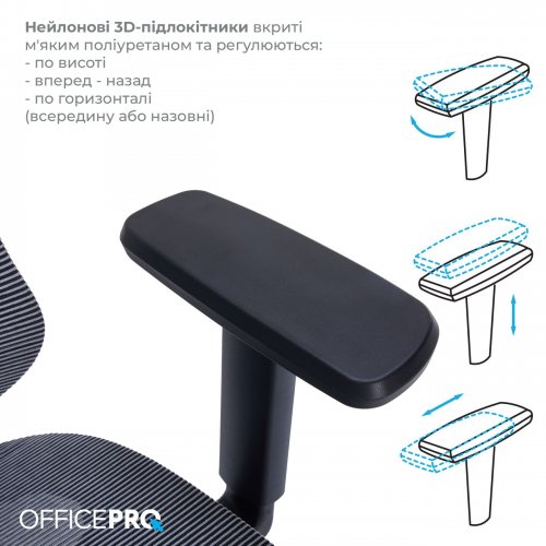 Купить Офисное кресло OfficePro Atlas OC630 (OC630-B-DG-DG) Black/Dark Gray - цена в Харькове, Киеве, Днепре, Одессе
в интернет-магазине Telemart фото