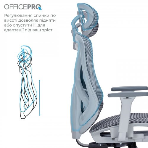 Купить Офисное кресло OfficePro Atlas OC630 (OC630-G-DG-DG) Gray/Dark Gray - цена в Харькове, Киеве, Днепре, Одессе
в интернет-магазине Telemart фото