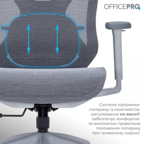 Купить Офисное кресло OfficePro Atlas OC630 (OC630-G-DG-DG) Gray/Dark Gray - цена в Харькове, Киеве, Днепре, Одессе
в интернет-магазине Telemart фото