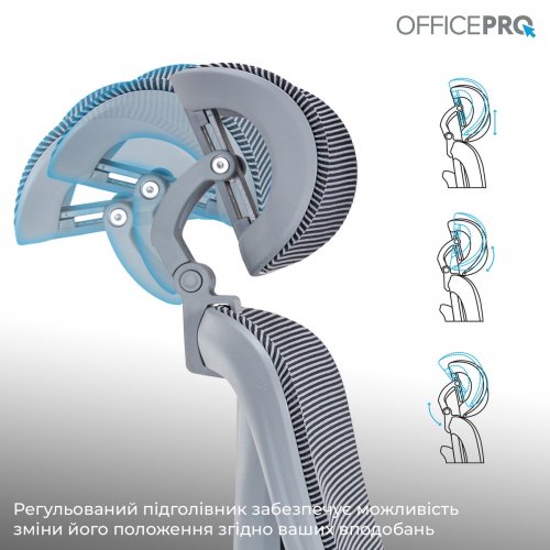 Купить Офисное кресло OfficePro Atlas OC630 (OC630-G-DG-DG) Gray/Dark Gray - цена в Харькове, Киеве, Днепре, Одессе
в интернет-магазине Telemart фото