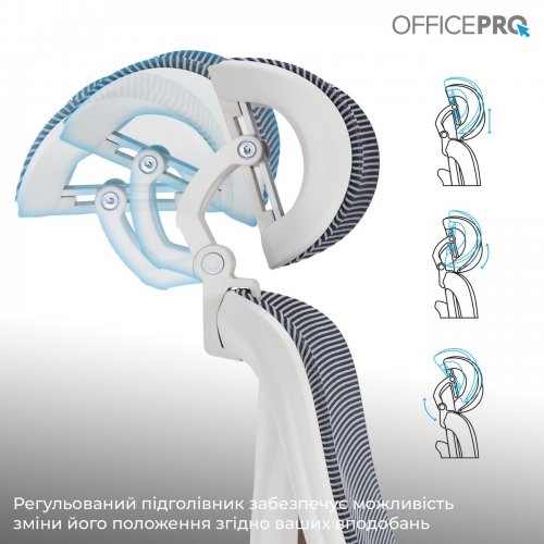 Купити Крісло офісне OfficePro Atlas OC630 (OC630-W-DG-DG) White/Dark Gray - ціна в Києві, Львові, Вінниці, Хмельницькому, Франківську, Україні | інтернет-магазин TELEMART.UA фото