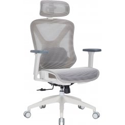 Крісло офісне OfficePro Atlas OC630 (OC630-W-LG-LG) White/Light Gray