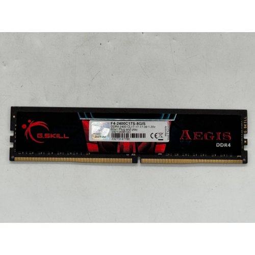 Озп G.Skill DDR4 8GB 2400Mhz Aegis (F4-2400C17S-8GIS) (Відновлено продавцем, 798097) купити з перевіркою сумісності: огляд, характеристики, ціна у Києві, Львові, Вінниці, Хмельницькому, Івано-Франківську, Україні | інтернет-магазин TELEMART.UA фото