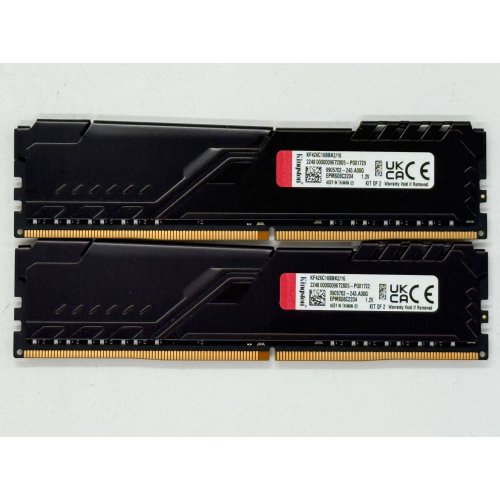 Озп Kingston DDR4 16GB (2x8GB) 2666Mhz FURY Beast Black (KF426C16BBK2/16) (Відновлено продавцем, 798158) купити з перевіркою сумісності: огляд, характеристики, ціна у Києві, Львові, Вінниці, Хмельницькому, Івано-Франківську, Україні | інтернет-магазин TELEMART.UA фото