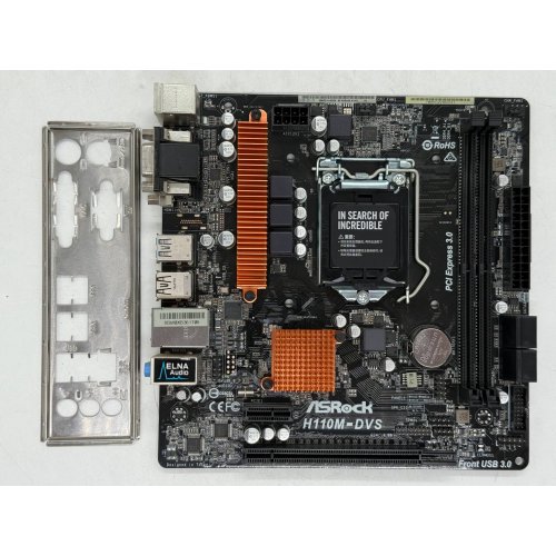 Купить Материнская плата AsRock H110M-DVS R3.0 (s1151, Intel H110) (Восстановлено продавцом, 798200) с проверкой совместимости: обзор, характеристики, цена в Киеве, Днепре, Одессе, Харькове, Украине | интернет-магазин TELEMART.UA фото