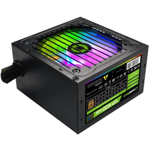 Блок живлення GAMEMAX VP-600 RGB 600W (VP-600-RGB) (Відновлено продавцем, 798216) купити з перевіркою сумісності: огляд, характеристики, ціна у Києві, Львові, Вінниці, Хмельницькому, Івано-Франківську, Україні | інтернет-магазин TELEMART.UA фото