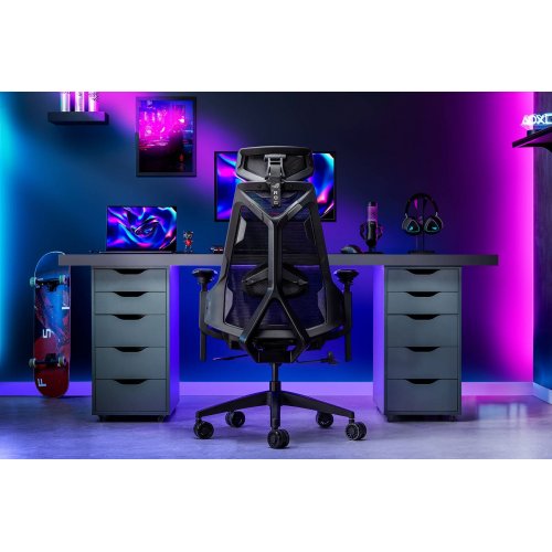 Купити Ігрове крісло Asus ROG Destrier Core (90GC01P0-MSG010) Black - ціна в Києві, Львові, Вінниці, Хмельницькому, Франківську, Україні | інтернет-магазин TELEMART.UA фото