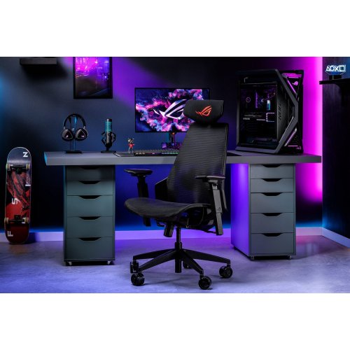 Купити Ігрове крісло Asus ROG Destrier Core (90GC01P0-MSG060) White - ціна в Києві, Львові, Вінниці, Хмельницькому, Франківську, Україні | інтернет-магазин TELEMART.UA фото