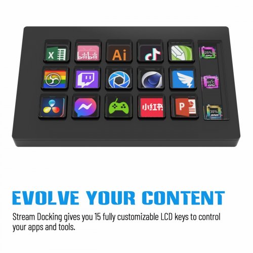 Контролер для стрімінга MiraBox Stream Dock 293S Black купити в Україні: Київ, Львів, Хмельницький, Тернопіль, Івано-Франківськ | Низька ціна, відгуки, характеристики від TELEMART фото