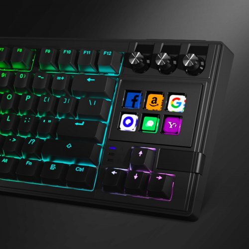 Купити Клавіатура MiraBox LCD AI K1 Pro Mechanical Red Linear Switches Black - ціна в Києві, Львові, Вінниці, Хмельницькому, Франківську, Україні | інтернет-магазин TELEMART.UA фото