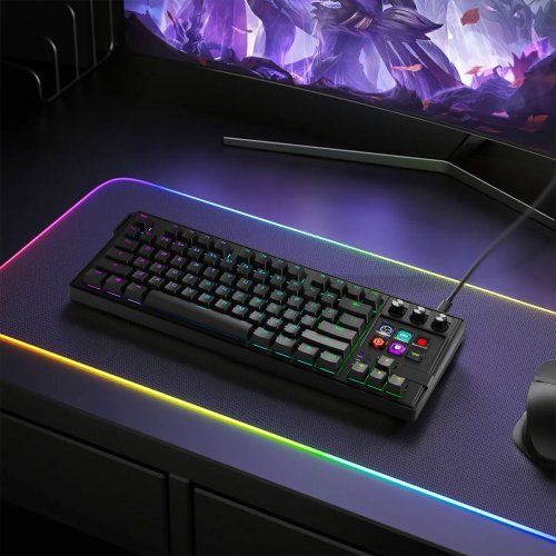 Купити Клавіатура MiraBox LCD AI K1 Pro Mechanical Red Linear Switches Black - ціна в Києві, Львові, Вінниці, Хмельницькому, Франківську, Україні | інтернет-магазин TELEMART.UA фото