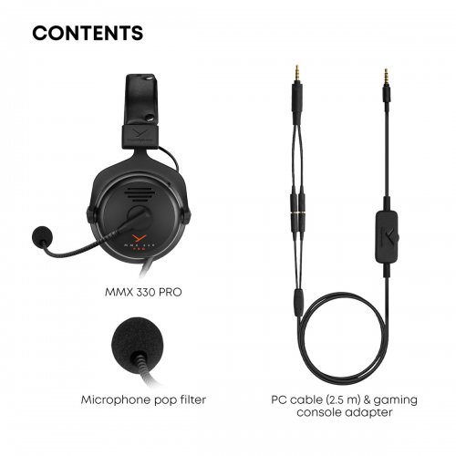 Купити Навушники Beyerdynamic MMX 330 PRO Black - ціна в Києві, Львові, Вінниці, Хмельницькому, Франківську, Україні | інтернет-магазин TELEMART.UA фото