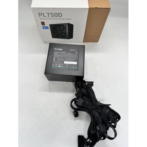 Блок живлення Deepcool PL750D 750W (R-PL750D-FC0B-EU) (Відновлено продавцем, 798495) купити з перевіркою сумісності: огляд, характеристики, ціна у Києві, Львові, Вінниці, Хмельницькому, Івано-Франківську, Україні | інтернет-магазин TELEMART.UA фото