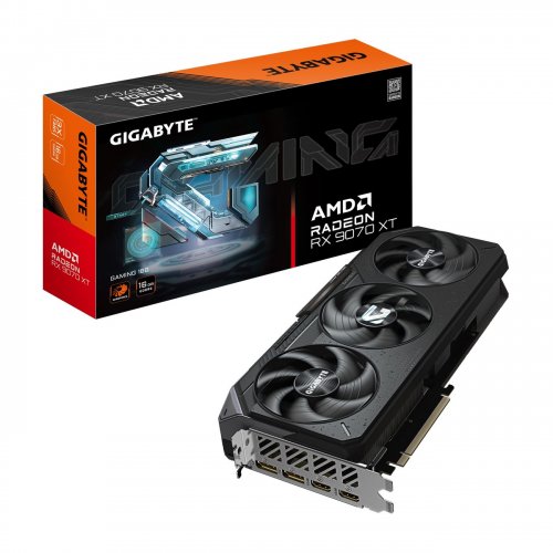 Купить Видеокарта Gigabyte Radeon RX 9070 XT GAMING 16384MB (GV-R9070XTGAMING-16GD) с проверкой совместимости: обзор, характеристики, цена в Киеве, Днепре, Одессе, Харькове, Украине | интернет-магазин TELEMART.UA фото