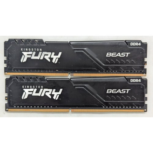 Озп Kingston DDR4 16GB (2x8GB) 3600Mhz FURY Beast Black (KF436C17BBK2/16) (Відновлено продавцем, 798533) купити з перевіркою сумісності: огляд, характеристики, ціна у Києві, Львові, Вінниці, Хмельницькому, Івано-Франківську, Україні | інтернет-магазин TELEMART.UA фото