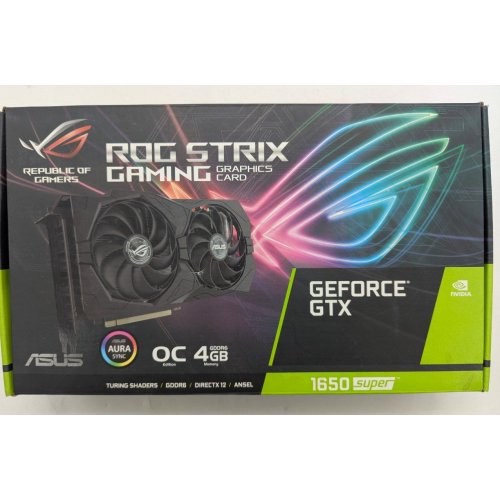 Відеокарта Asus ROG GeForce GTX 1650 SUPER STRIX OC 4096MB (ROG-STRIX-GTX1650S-O4G-GAMING) (Відновлено продавцем, 798546) купити з перевіркою сумісності: огляд, характеристики, ціна у Києві, Львові, Вінниці, Хмельницькому, Івано-Франківську, Україні | інтернет-магазин TELEMART.UA фото