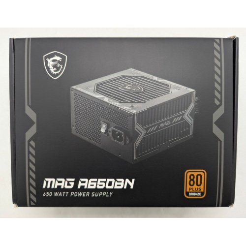 Блок живлення MSI MAG 650W (A650BN) (Відновлено продавцем, 798582) купити з перевіркою сумісності: огляд, характеристики, ціна у Києві, Львові, Вінниці, Хмельницькому, Івано-Франківську, Україні | інтернет-магазин TELEMART.UA фото