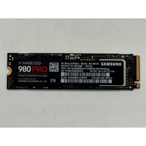 Ssd-диск Samsung 980 PRO V-NAND MLC 2TB M.2 (2280 PCI-E) NVMe 1.3c (MZ-V8P2T0BW) (Відновлено продавцем, 798598) купити з перевіркою сумісності: огляд, характеристики, ціна у Києві, Львові, Вінниці, Хмельницькому, Івано-Франківську, Україні | інтернет-магазин TELEMART.UA фото
