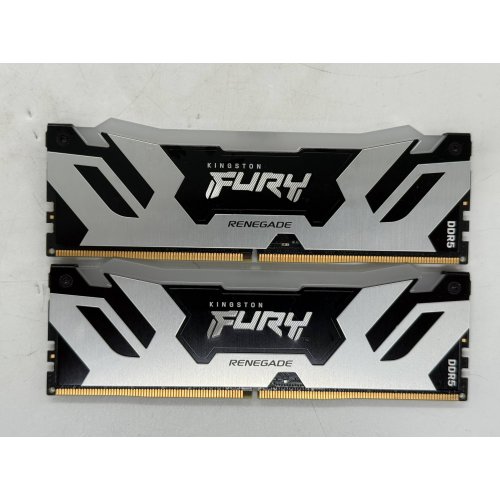 Купить Озу Kingston DDR5 32GB (2x16GB) 6400MHz FURY Renegade RGB Silver (KF564C32RSAK2-32) (Восстановлено продавцом, 798600) с проверкой совместимости: обзор, характеристики, цена в Киеве, Днепре, Одессе, Харькове, Украине | интернет-магазин TELEMART.UA фото