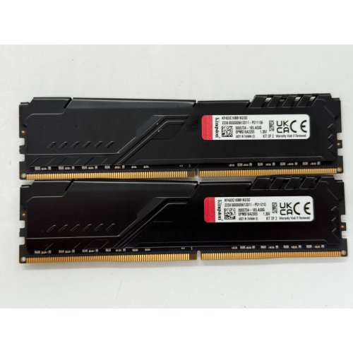 Купить Озу Kingston DDR4 32GB (2x16GB) 3200Mhz FURY Beast Black (KF432C16BB1K2/32) (Восстановлено продавцом, 798616) с проверкой совместимости: обзор, характеристики, цена в Киеве, Днепре, Одессе, Харькове, Украине | интернет-магазин TELEMART.UA фото