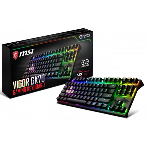 Купити Клавіатура MSI VIGOR GK70 Cherry MX Speed RGB Silver - ціна в Києві, Львові, Вінниці, Хмельницькому, Франківську, Україні | інтернет-магазин TELEMART.UA фото