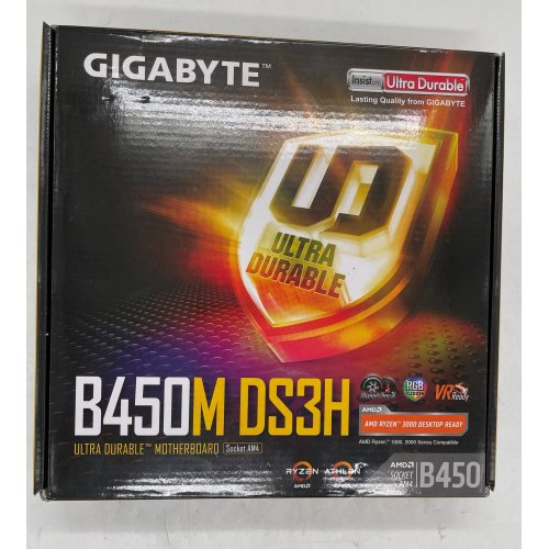 Купить Материнская плата Gigabyte B450M DS3H (sAM4, AMD B450) (Восстановлено продавцом, 798904) с проверкой совместимости: обзор, характеристики, цена в Киеве, Днепре, Одессе, Харькове, Украине | интернет-магазин TELEMART.UA фото