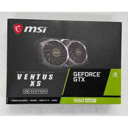 Відеокарта MSI GeForce GTX 1660 SUPER VENTUS XS OC 6144MB (GTX 1660 SUPER VENTUS XS OC) (Відновлено продавцем, 798916) купити з перевіркою сумісності: огляд, характеристики, ціна у Києві, Львові, Вінниці, Хмельницькому, Івано-Франківську, Україні | інтернет-магазин TELEMART.UA фото