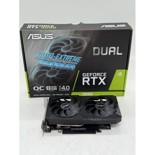 Відеокарта Asus Dual GeForce RTX 3050 OC V2 8192MB (DUAL-RTX3050-O8G-V2) (Відновлено продавцем, 798978) купити з перевіркою сумісності: огляд, характеристики, ціна у Києві, Львові, Вінниці, Хмельницькому, Івано-Франківську, Україні | інтернет-магазин TELEMART.UA фото