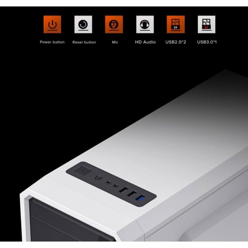 Корпус GAMEMAX G561E без БЖ White (Відновлено продавцем, 798993) купити з перевіркою сумісності: огляд, характеристики, ціна у Києві, Львові, Вінниці, Хмельницькому, Івано-Франківську, Україні | інтернет-магазин TELEMART.UA фото