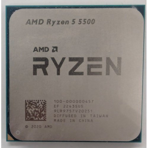 Купить Процессор AMD Ryzen 5 5500 3.6(4.2)GHz 16MB sAM4 Tray (100-000000457) (Восстановлено продавцом, 799007) с проверкой совместимости: обзор, характеристики, цена в Киеве, Днепре, Одессе, Харькове, Украине | интернет-магазин TELEMART.UA фото