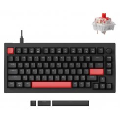 Клавиатура Lemokey X4 84 Key RGB Hot-Swap Keychron Red (X4-H1-UA) Black