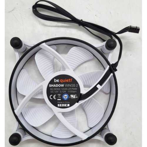 Кулер для корпуса Be Quiet! Shadow Wings 2 120mm PWM (BL089) White (Відновлено продавцем, 799395) купити з перевіркою сумісності: огляд, характеристики, ціна у Києві, Львові, Вінниці, Хмельницькому, Івано-Франківську, Україні | інтернет-магазин TELEMART.UA фото