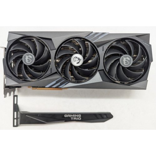 Відеокарта MSI GeForce RTX 4090 GAMING TRIO 24576MB (RTX 4090 GAMING TRIO 24G) (Відновлено продавцем, 799396) купити з перевіркою сумісності: огляд, характеристики, ціна у Києві, Львові, Вінниці, Хмельницькому, Івано-Франківську, Україні | інтернет-магазин TELEMART.UA фото