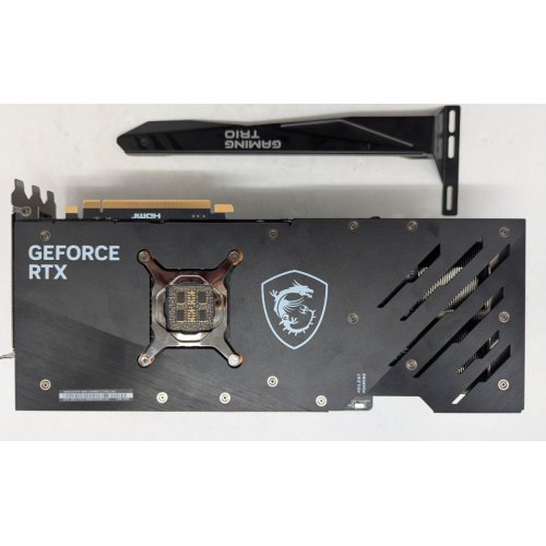 Відеокарта MSI GeForce RTX 4090 GAMING TRIO 24576MB (RTX 4090 GAMING TRIO 24G) (Відновлено продавцем, 799396) купити з перевіркою сумісності: огляд, характеристики, ціна у Києві, Львові, Вінниці, Хмельницькому, Івано-Франківську, Україні | інтернет-магазин TELEMART.UA фото