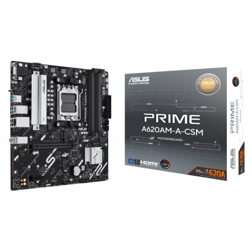 Купить Материнская плата Asus PRIME A620AM-A-CSM (sAM5, AMD A620) с проверкой совместимости: обзор, характеристики, цена в Киеве, Днепре, Одессе, Харькове, Украине | интернет-магазин TELEMART.UA фото