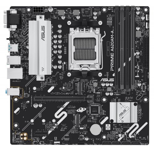 Купить Материнская плата Asus PRIME A620AM-A (sAM5, AMD A620) с проверкой совместимости: обзор, характеристики, цена в Киеве, Днепре, Одессе, Харькове, Украине | интернет-магазин TELEMART.UA фото