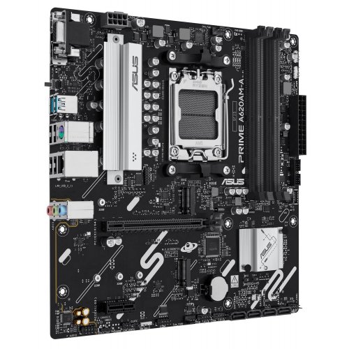 Купить Материнская плата Asus PRIME A620AM-A (sAM5, AMD A620) с проверкой совместимости: обзор, характеристики, цена в Киеве, Днепре, Одессе, Харькове, Украине | интернет-магазин TELEMART.UA фото