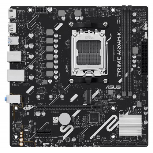 Купить Материнская плата Asus PRIME A620AM-K (sAM5, AMD A620) с проверкой совместимости: обзор, характеристики, цена в Киеве, Днепре, Одессе, Харькове, Украине | интернет-магазин TELEMART.UA фото