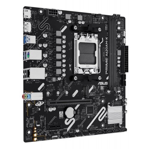 Купить Материнская плата Asus PRIME A620AM-K (sAM5, AMD A620) с проверкой совместимости: обзор, характеристики, цена в Киеве, Днепре, Одессе, Харькове, Украине | интернет-магазин TELEMART.UA фото