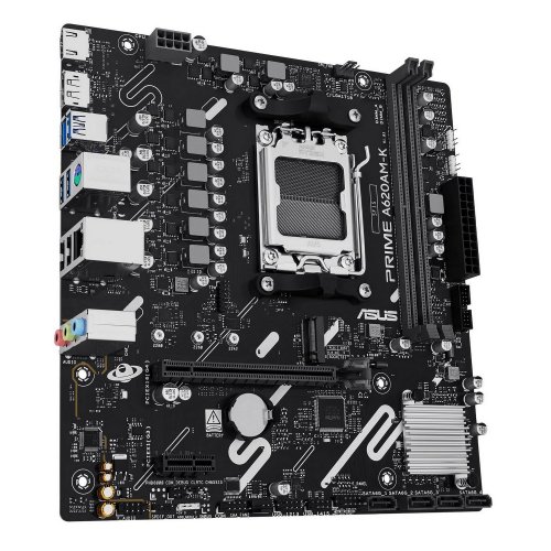 Купить Материнская плата Asus PRIME A620AM-K (sAM5, AMD A620) с проверкой совместимости: обзор, характеристики, цена в Киеве, Днепре, Одессе, Харькове, Украине | интернет-магазин TELEMART.UA фото