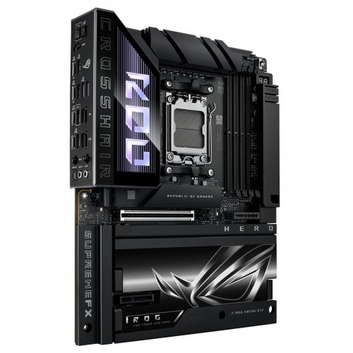 Материнська плата Asus ROG CROSSHAIR X870E HERO BTF (sAM5, AMD X870E) купити з перевіркою сумісності: огляд, характеристики, ціна у Києві, Львові, Вінниці, Хмельницькому, Івано-Франківську, Україні | інтернет-магазин TELEMART.UA фото