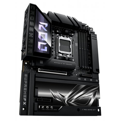 Материнська плата Asus ROG CROSSHAIR X870E HERO BTF (sAM5, AMD X870E) купити з перевіркою сумісності: огляд, характеристики, ціна у Києві, Львові, Вінниці, Хмельницькому, Івано-Франківську, Україні | інтернет-магазин TELEMART.UA фото