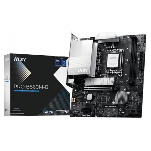 Купить Материнская плата MSI PRO B860M-B (s1851, Intel B860) с проверкой совместимости: обзор, характеристики, цена в Киеве, Днепре, Одессе, Харькове, Украине | интернет-магазин TELEMART.UA фото