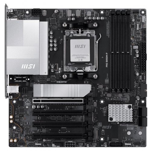 Купить Материнская плата MSI PRO B850M-P (sAM5, AMD B850) с проверкой совместимости: обзор, характеристики, цена в Киеве, Днепре, Одессе, Харькове, Украине | интернет-магазин TELEMART.UA фото