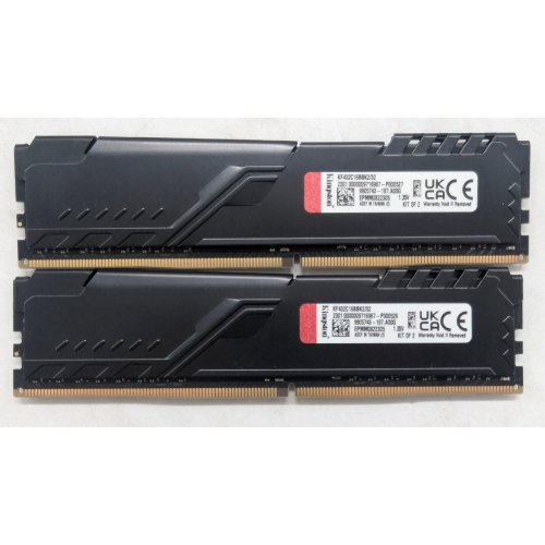 Озп Kingston DDR4 32GB (2x16GB) 3200Mhz FURY Beast Black (KF432C16BBK2/32) (Відновлено продавцем, 799689) купити з перевіркою сумісності: огляд, характеристики, ціна у Києві, Львові, Вінниці, Хмельницькому, Івано-Франківську, Україні | інтернет-магазин TELEMART.UA фото