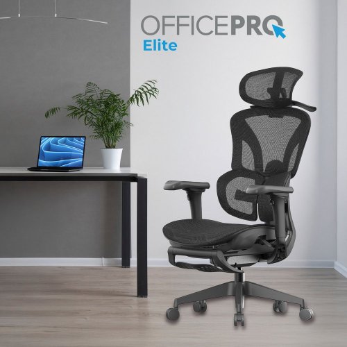 Купити Крісло офісне OfficePro OC950 Elite Black - ціна в Києві, Львові, Вінниці, Хмельницькому, Франківську, Україні | інтернет-магазин TELEMART.UA фото
