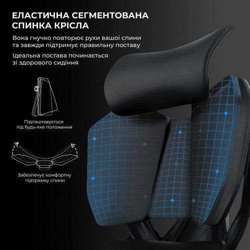 Купити Ергономічне крісло Sihoo X5C Mesh (X5C-301) Black - ціна в Києві, Львові, Вінниці, Хмельницькому, Франківську, Україні | інтернет-магазин TELEMART.UA фото