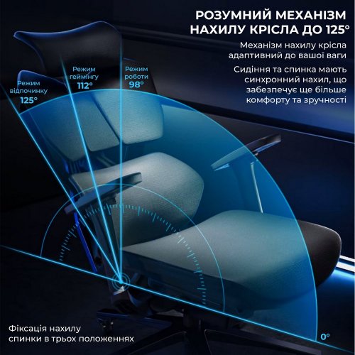 Купити Ергономічне крісло Sihoo X5C Mesh (X5C-301) Black - ціна в Києві, Львові, Вінниці, Хмельницькому, Франківську, Україні | інтернет-магазин TELEMART.UA фото