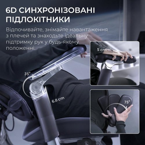 Купити Крісло офісне Sihoo DORO S300 Mesh (S300-M201) Dark Grey - ціна в Києві, Львові, Вінниці, Хмельницькому, Франківську, Україні | інтернет-магазин TELEMART.UA фото